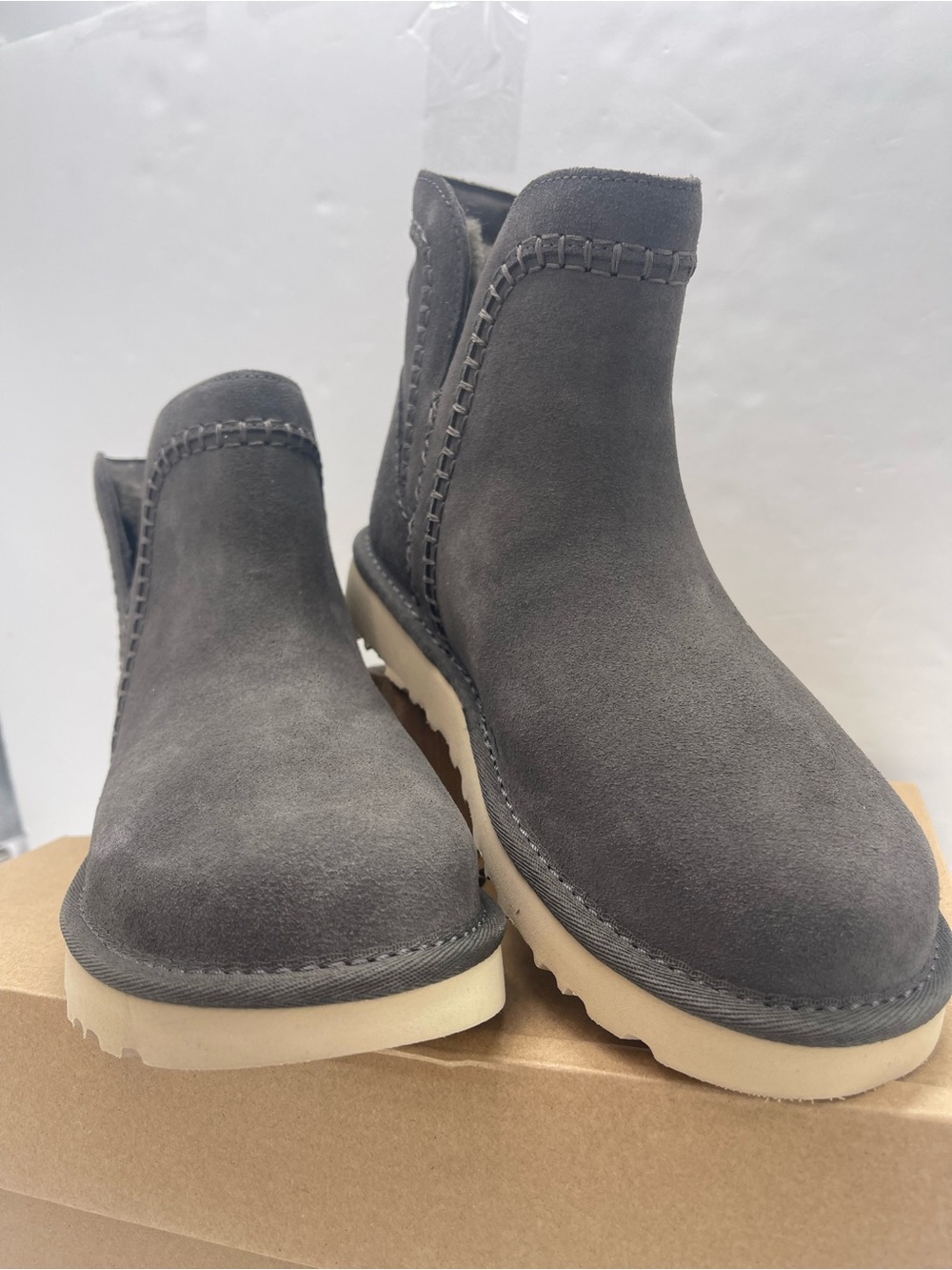 UGG Women’s Classic Mini Elaria Boots W1178831 MLSS Suede Sheepskin Booties - Picture 7 of 16